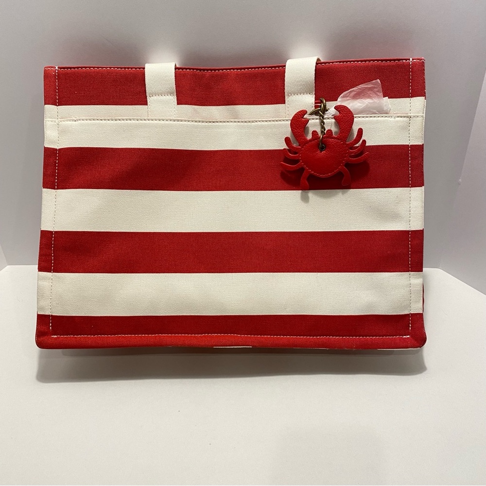 Sonoma Red and White Striped Satchel. Brand NEW